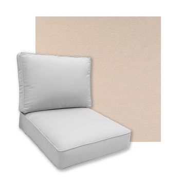 Sunbrella Nuance Eggshell Patio Chair Replacement Cushions