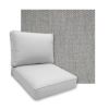 Sunbrella Pique Ash Patio Chair Replacement Cushions