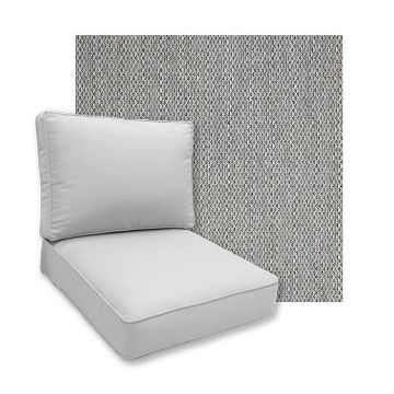 Sunbrella Pique Ash Patio Chair Replacement Cushions