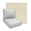 Sunbrella Pique Flax Patio Chair Replacement Cushions