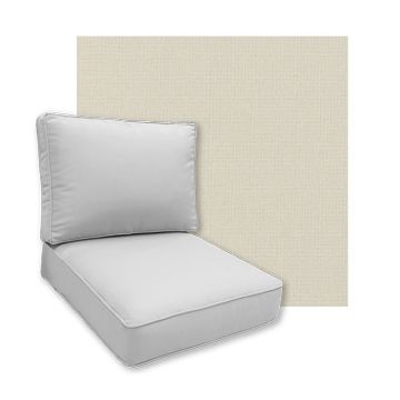 Sunbrella Play Snow Patio Chair Replacement Cushions