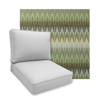 Sunbrella Valley Herbal Patio Chair Replacement Cushions