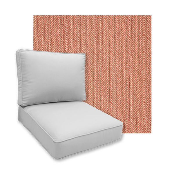Sunbrella Posh Coral Patio Chair Replacement Cushions