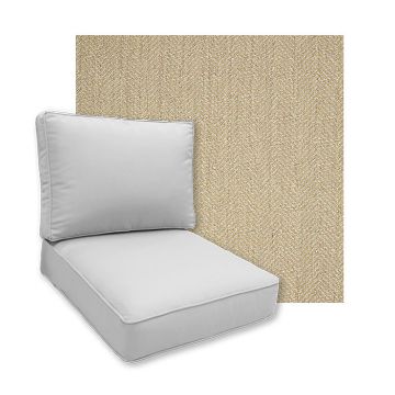 Sunbrella Posh Shitake Patio Chair Replacement Cushions