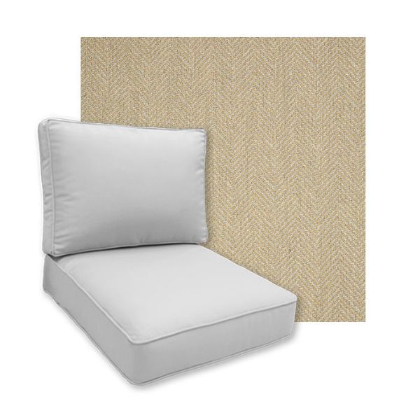 Sunbrella Posh Shitake Patio Chair Replacement Cushions