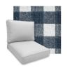 Sunbrella Preso Indigo Patio Chair Replacement Cushions