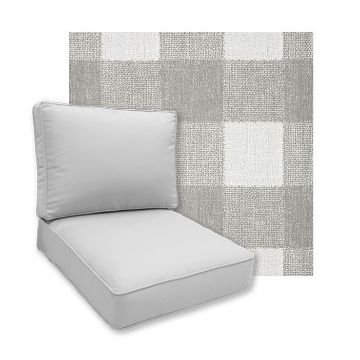 Sunbrella Preso Pebble Patio Chair Replacement Cushions