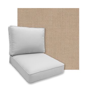 Sunbrella Remix Camel Patio Chair Replacement Cushions