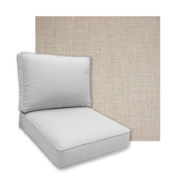 Sunbrella Switch Flax Patio Chair Replacement Cushions