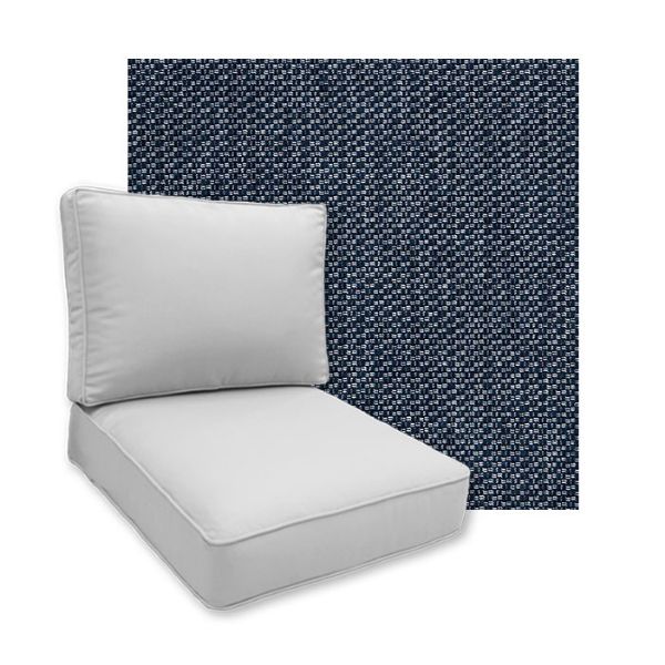 Sunbrella Tailored Indigo Patio Chair Replacement Cushions