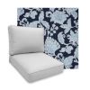 Sunbrella Floral Song Navy Patio Chair Replacement Cushions