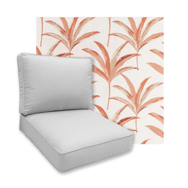 Sunbrella Martinique Mango Patio Chair Replacement Cushions