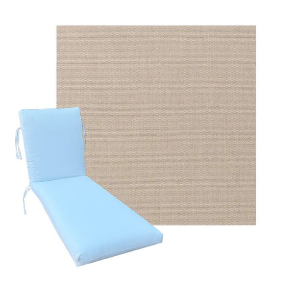 Classic Universal Chaise Lounge Cushions | Sunbrella Play Oat Fabric | 3 Sizes