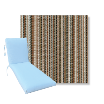 Picture of Phifertex Brooklyn Stripe Clay Chaise Lounge Cushion