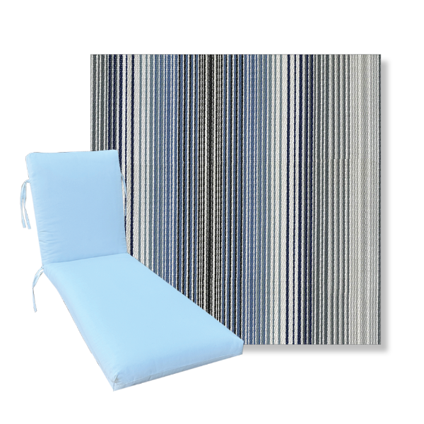 Classic Universal Chaise Lounge Cushions | Phifertex Sling Fabrics | 3 Sizes