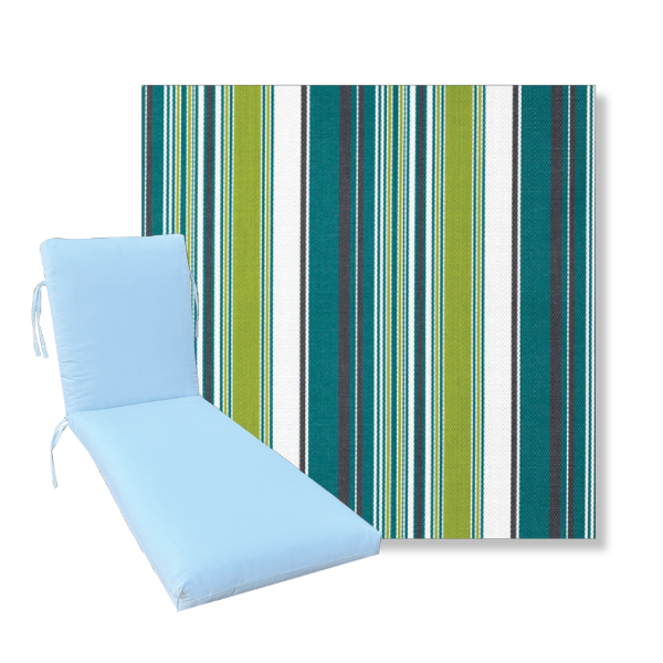 Classic Universal Chaise Lounge Cushions | Twitchell Textilene Sling Fabrics | 3 Sizes