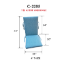 Universal Patio Chair Cushions with A Hinge and fabric ties - Order bulk quantity for your Pool Club, Country club or HOA - 9 universal Sizes - Sunbrella Fabrics