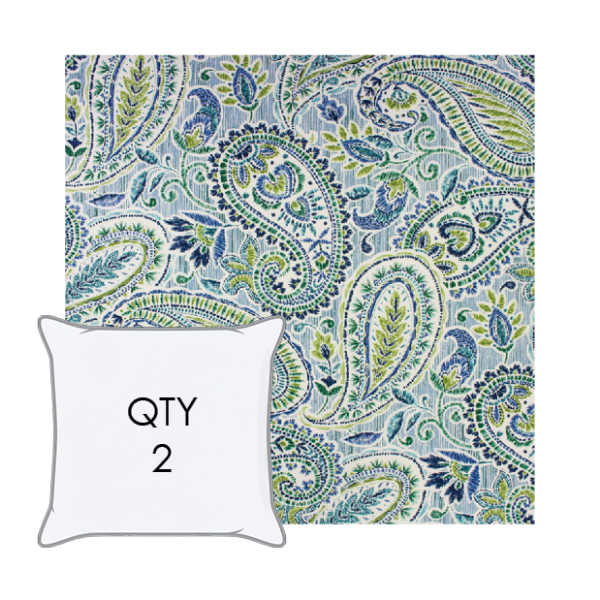 Richloom Solarium Arctic Capris Custom Outdoor Pillows | Richloom Solarium® Printed Fabrics | Set of 2