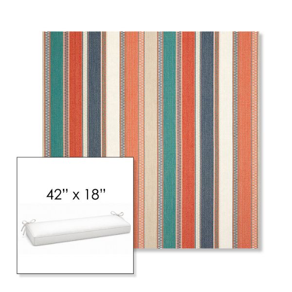 Picture of Ascend Tropical | Sunbrella® 42" x 18" Outdoor Bench Cushion