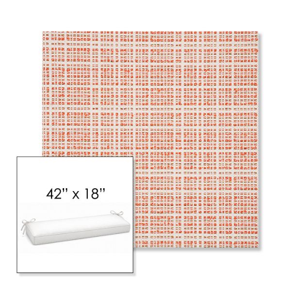 Picture of Benson Guava | Sunbrella® 42" x 18" Outdoor Bench Cushion