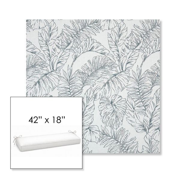 Picture of Calm Laurel | Sunbrella® 42" x 18" Outdoor Bench Cushion