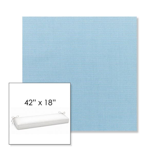 Picture of Canvas Air Blue | Sunbrella® 42" x 18" Outdoor Bench Cushion