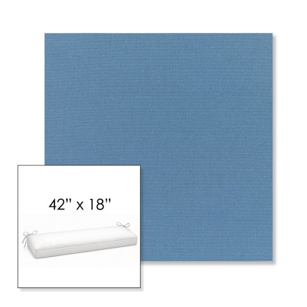 Picture of Canvas Sapphire Blue | Sunbrella® 42" x 18" Outdoor Bench Cushion