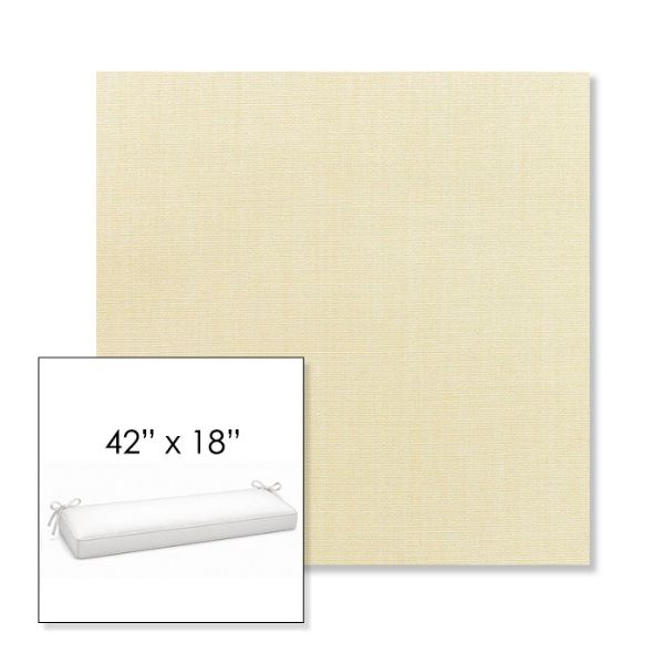 Picture of Canvas Vellum | Sunbrella® 42" x 18" Outdoor Bench Cushion