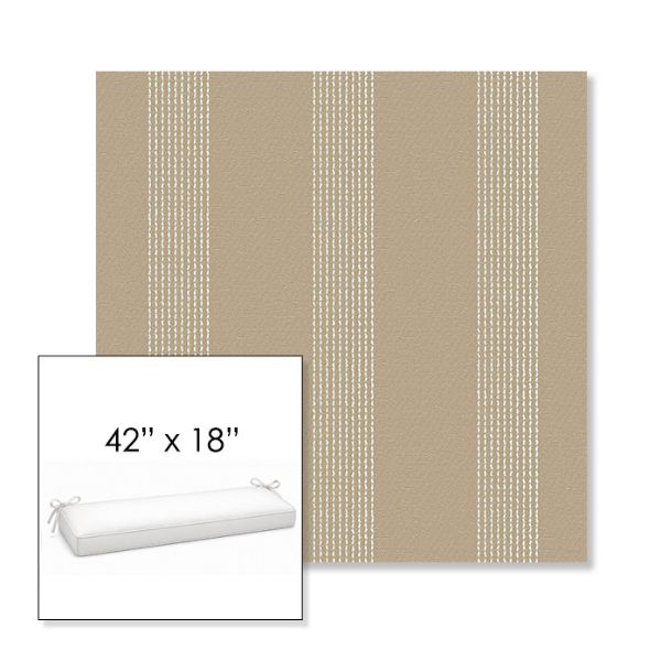 Picture of Caper Camel | Sunbrella® 42" x 18" Outdoor Bench Cushion