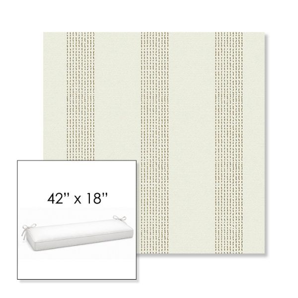 Picture of Caper Linen | Sunbrella® 42" x 18" Outdoor Bench Cushion