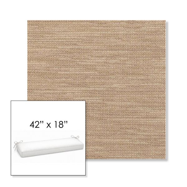 Picture of Charmer Limestone | Sunbrella® 42" x 18" Outdoor Bench Cushion