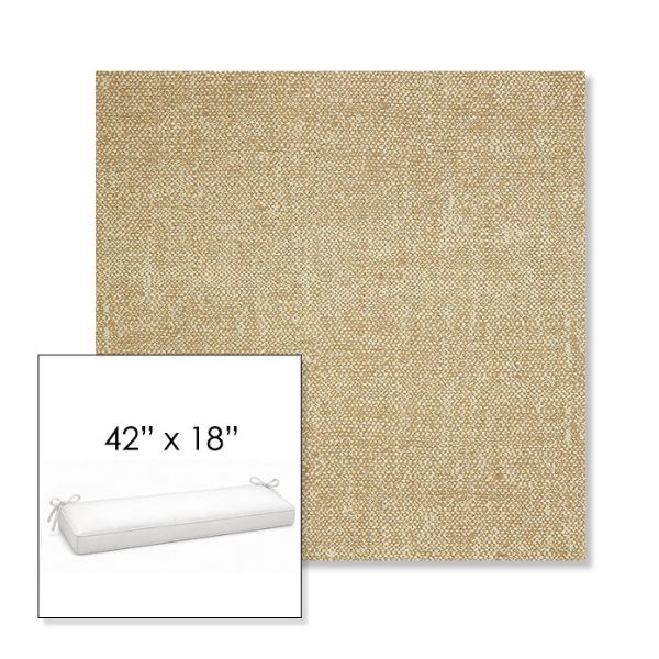 Picture of Chartres Hemp | Sunbrella® 42" x 18" Outdoor Bench Cushion