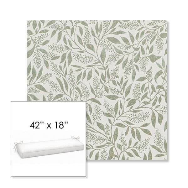 Picture of Exquisite Aloe | Sunbrella® 42" x 18" Outdoor Bench Cushion