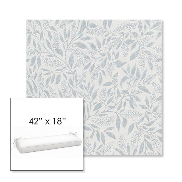 Picture of Exquisite Mist | Sunbrella® 42" x 18" Outdoor Bench Cushion