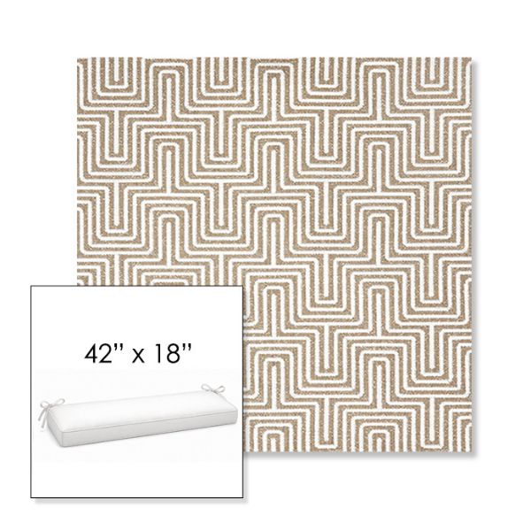 Picture of Figure Mineral | Sunbrella® 42" x 18" Outdoor Bench Cushion