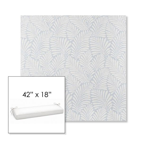 Picture of Frond Sky | Sunbrella® 42" x 18" Outdoor Bench Cushion