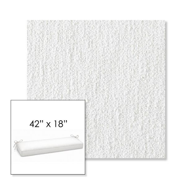 Picture of Improve White | Sunbrella® 42" x 18" Outdoor Bench Cushion