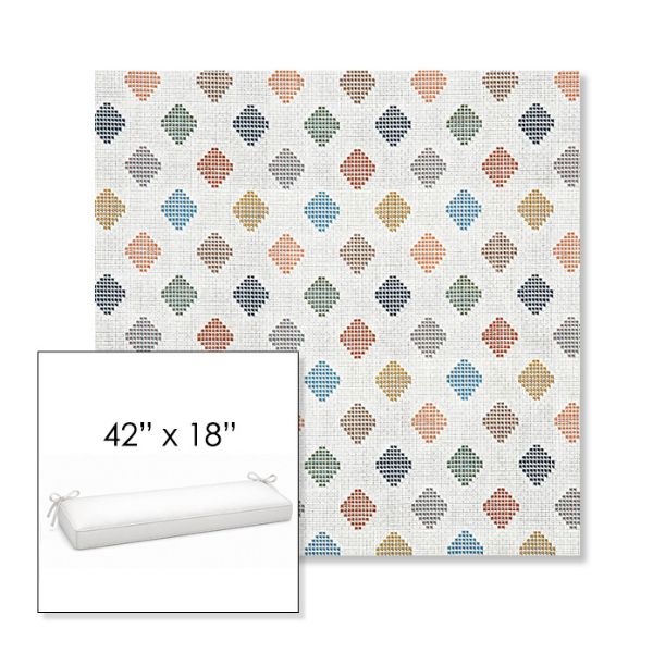 Picture of Infused Gem | Sunbrella® 42" x 18" Outdoor Bench Cushion