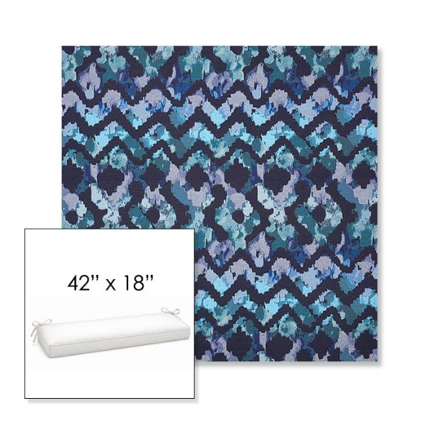 Picture of Inga Waterscape | Sunbrella® 42" x 18" Outdoor Bench Cushion