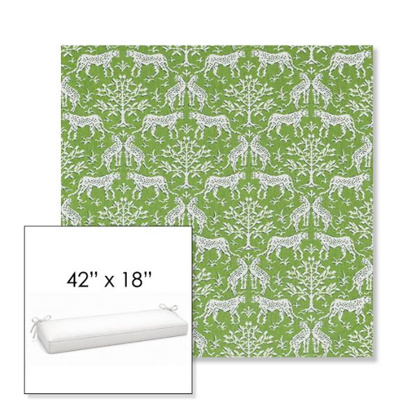 Picture of Jaipur Frame Chive | Sunbrella® 42" x 18" Outdoor Bench Cushion