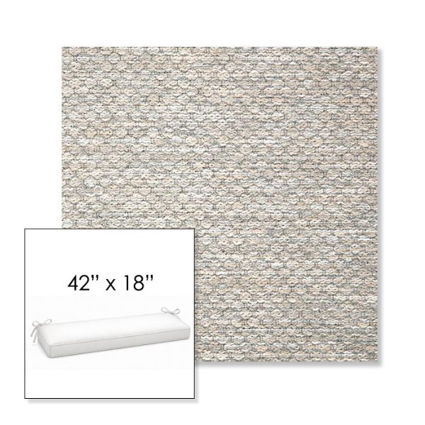 Picture of Litchfield Fog | Sunbrella® 42" x 18" Outdoor Bench Cushion