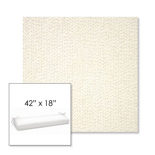 Picture of Margo Snow | Sunbrella® 42" x 18" Outdoor Bench Cushion