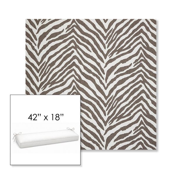 Picture of Namibia Grey | Sunbrella® 42" x 18" Outdoor Bench Cushion