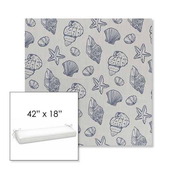 Picture of Nantucket Atlantis | Sunbrella® 42" x 18" Outdoor Bench Cushion