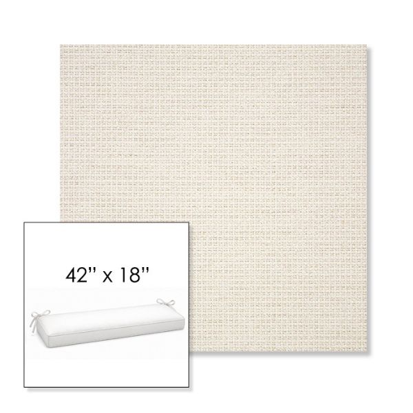 Picture of Nurture White | Sunbrella® 42" x 18" Outdoor Bench Cushion