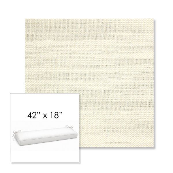 Picture of Piazza Parchment | Sunbrella® 42" x 18" Outdoor Bench Cushion