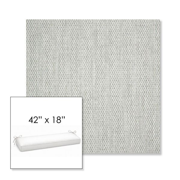 Picture of Pique Cloud | Sunbrella® 42" x 18" Outdoor Bench Cushion