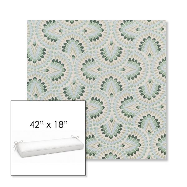 Picture of Plume Spring | Sunbrella® 42" x 18" Outdoor Bench Cushion