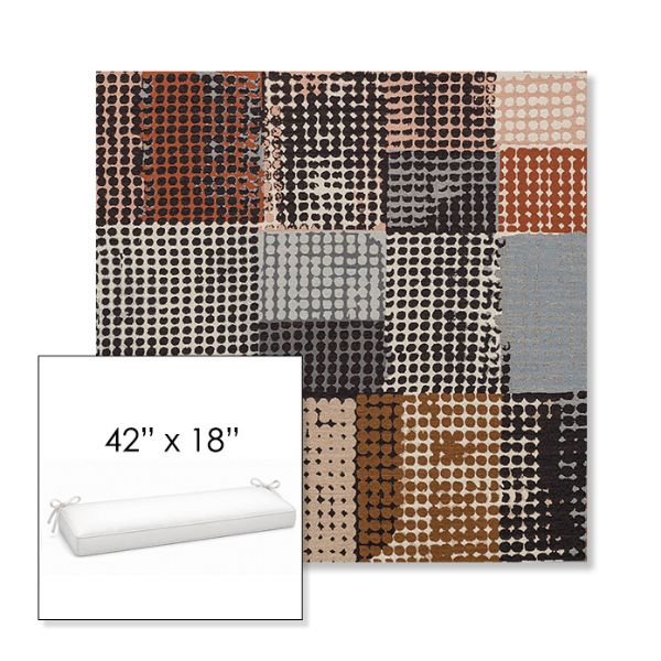 Picture of Pop Punchcard | Sunbrella® 42" x 18" Outdoor Bench Cushion
