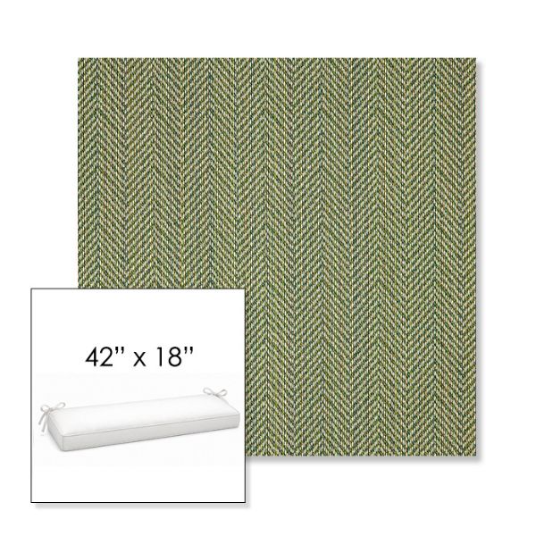 Picture of Posh Shamrock | Sunbrella® 42" x 18" Outdoor Bench Cushion